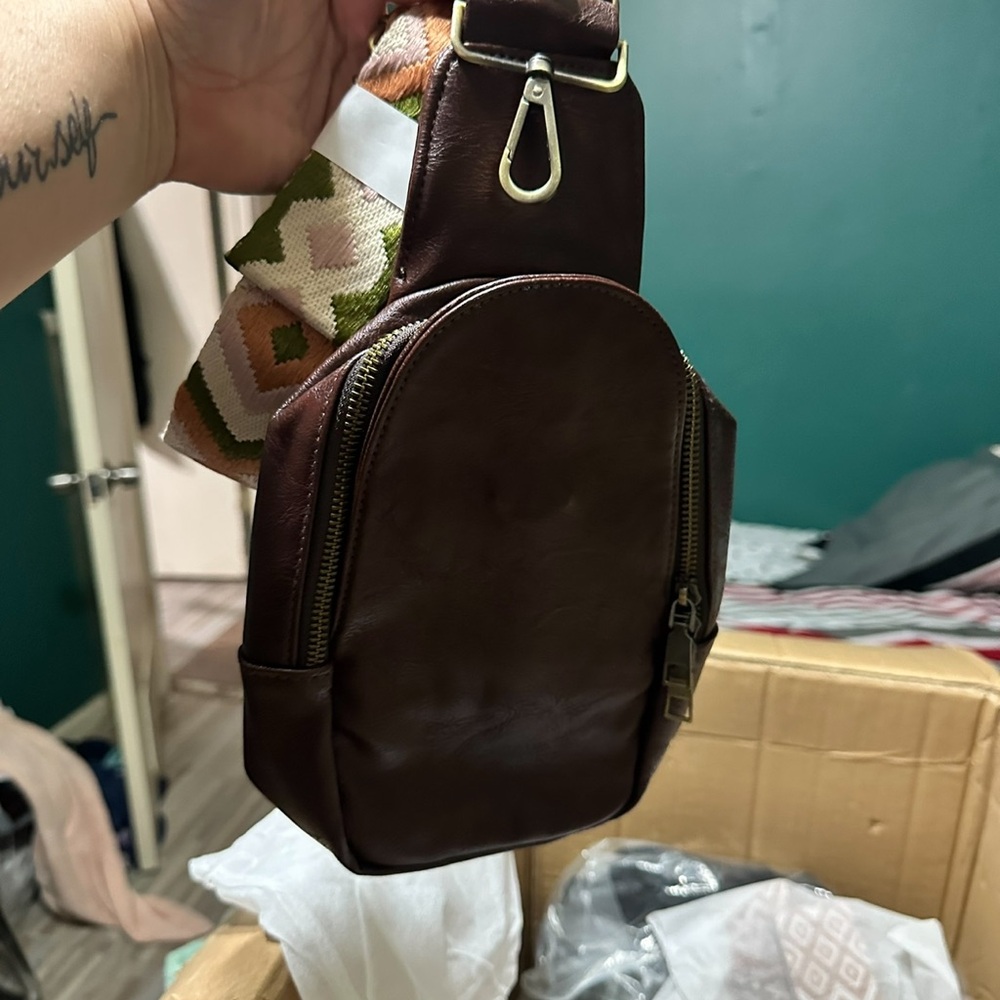 Brown Leather Men's Bag
